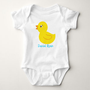 Body T-shirt de bébé personnalisé par canard mignon en