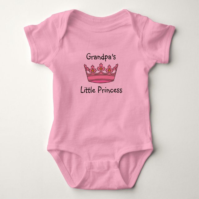 Body T-shirt de la petite princesse de papy (Devant)