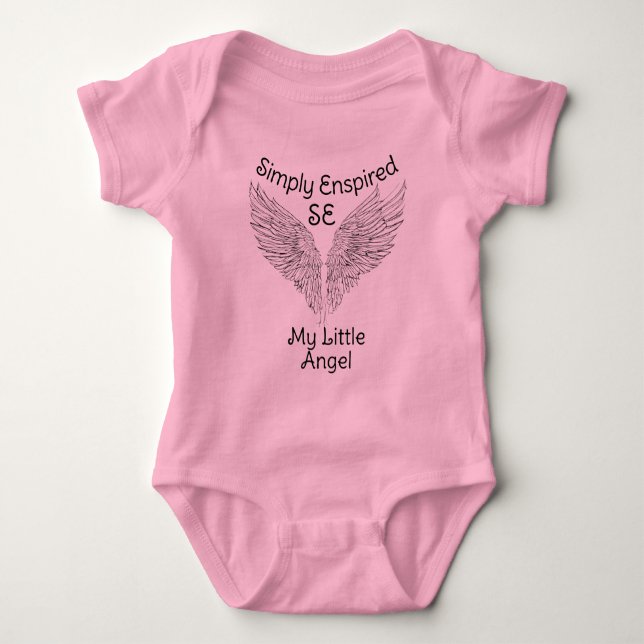 Body T-shirt de l'aile d'ange tout simplement envoûtée  (Devant)