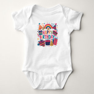 Body T-shirt de naissance "Joyeux Anniversaire" :-)