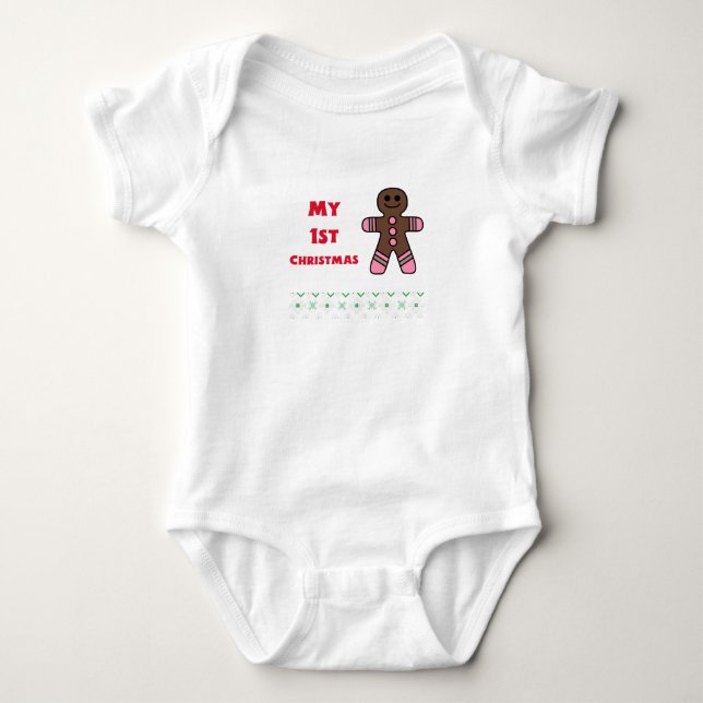 Body T-shirt de Noël pour bébé (Devant)