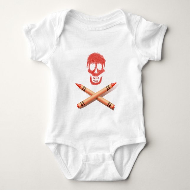Body T-shirt de pirate de bébé (Devant)