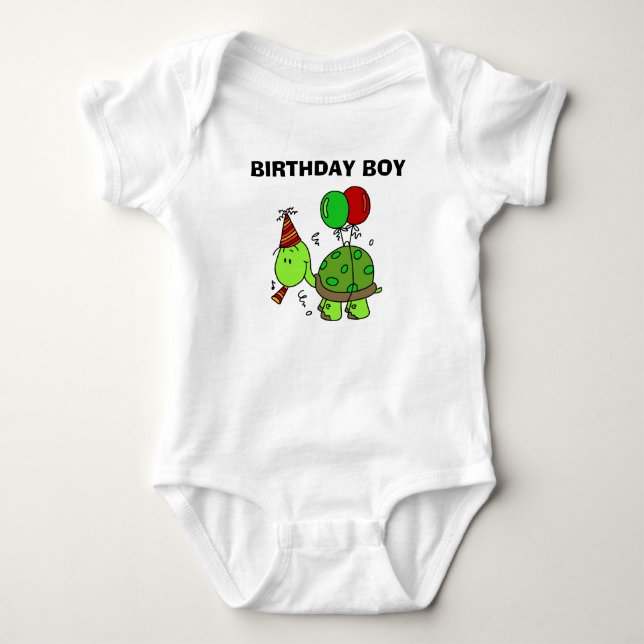 Body T-shirt de tortue d'anniversaire customisé (Devant)