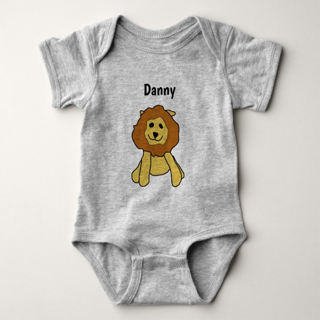 Body T-Shirt - Dessin de lion avec nom (Devant)