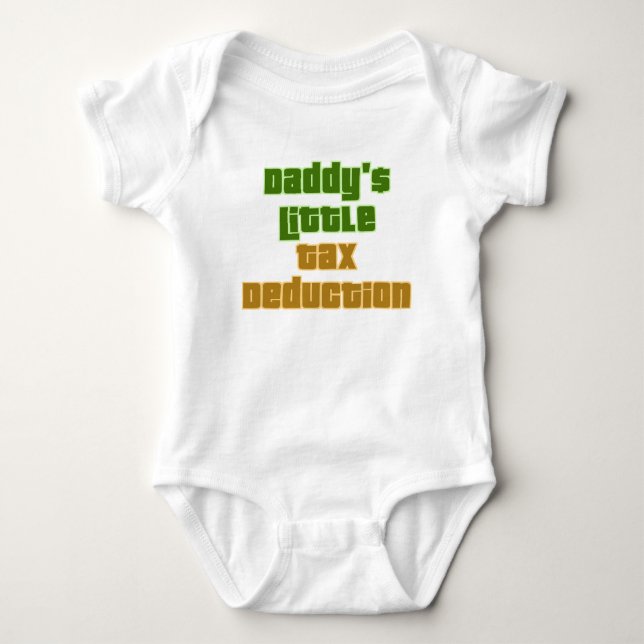 Body T-shirt drôle de petite déduction fiscale de papa (Devant)