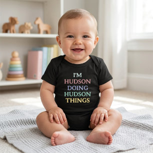 Body T-shirt drôle personnalisé pour tout-petit (texte