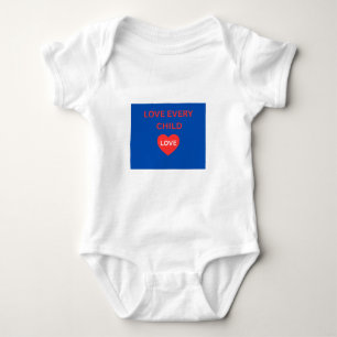Body T-Shirt Enfant avec Design de Cœur Love Every Chil
