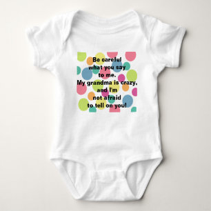 Body T-shirt enfant de grand-mère fou