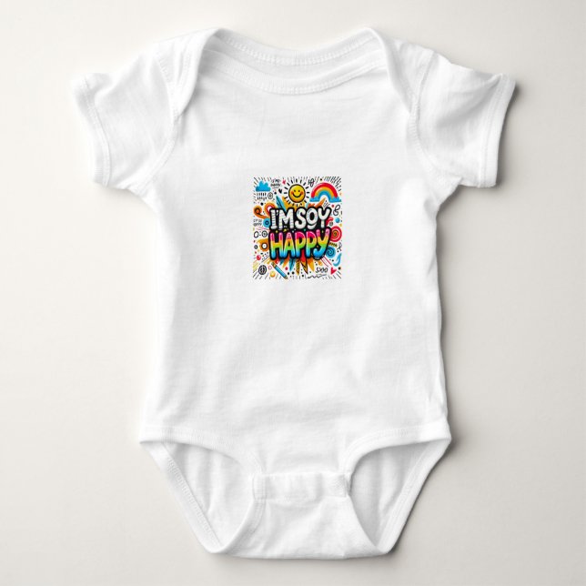 Body T-shirt enfant - Je suis si heureux (Devant)
