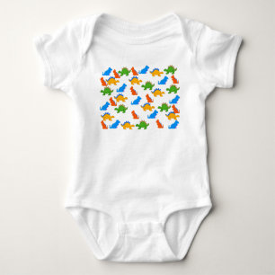 Body T-Shirt Enfants Bébés Garçons Collage Dinosaures
