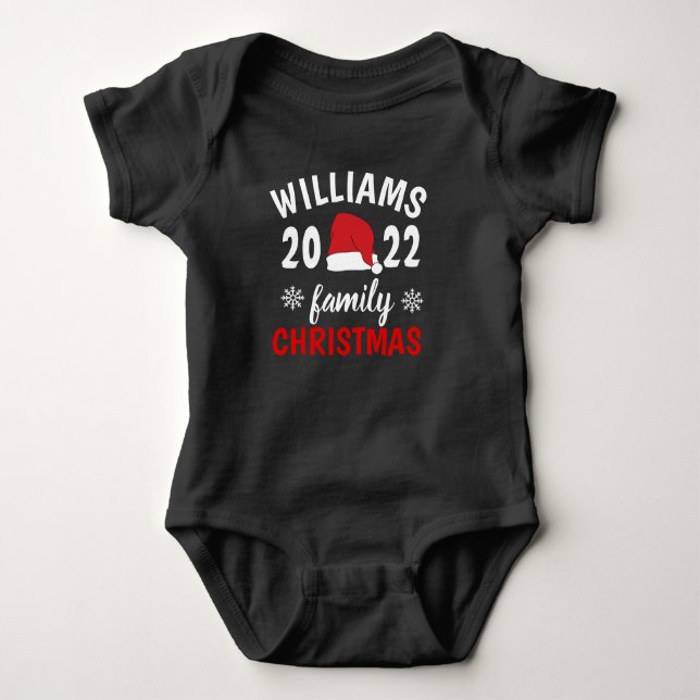 Body T-shirt familial personnalisé Noël 2022 (Devant)