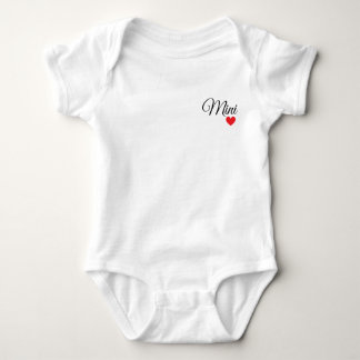 Body T-shirt famille cœur personnalisé