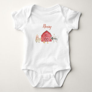 Body T-Shirt Fête d'anniversaire Animaux de la ferme &