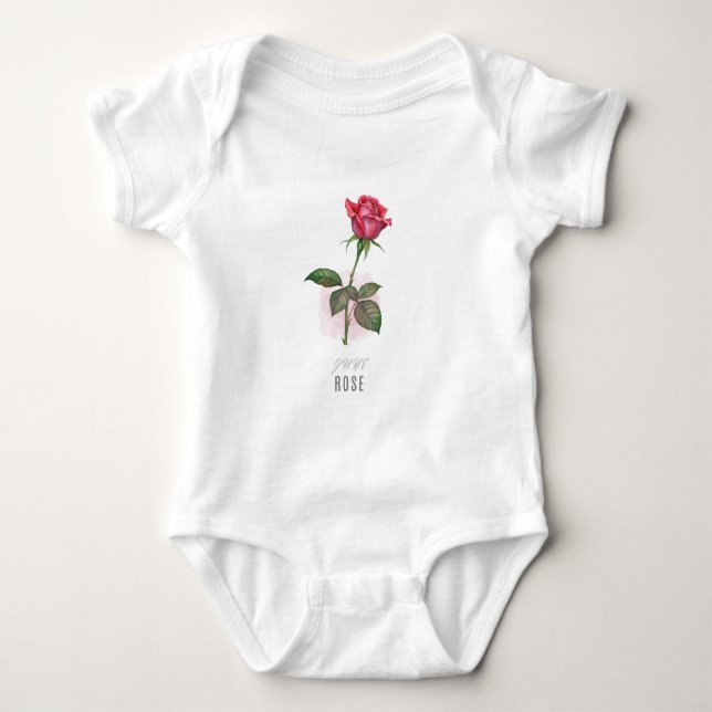 Body T-Shirt Fleur de Naissance de Juin Violet Aquarell (Devant)