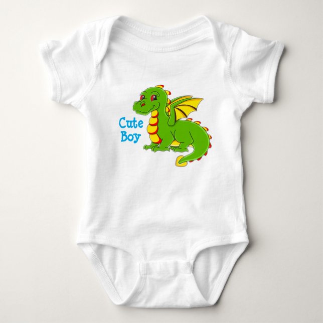 Body T-shirt garçon mignon avec image dragon Bébé Bodys (Devant)