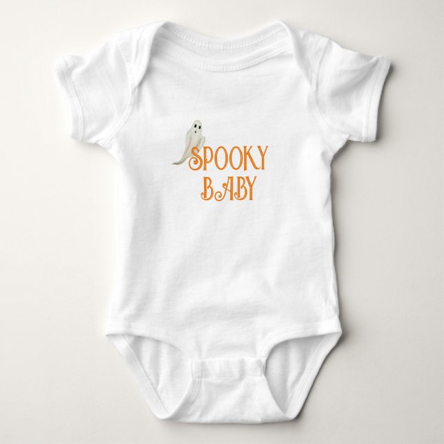 Body T-Shirt Halloween Bébé Effrayant (Devant)