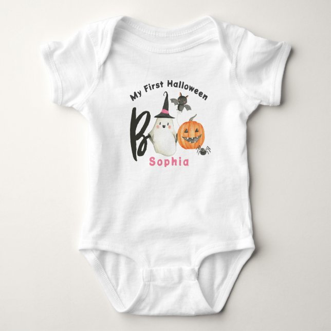 Body T-shirt Halloween-Boo-Éffrayant-Premier Halloween (Devant)