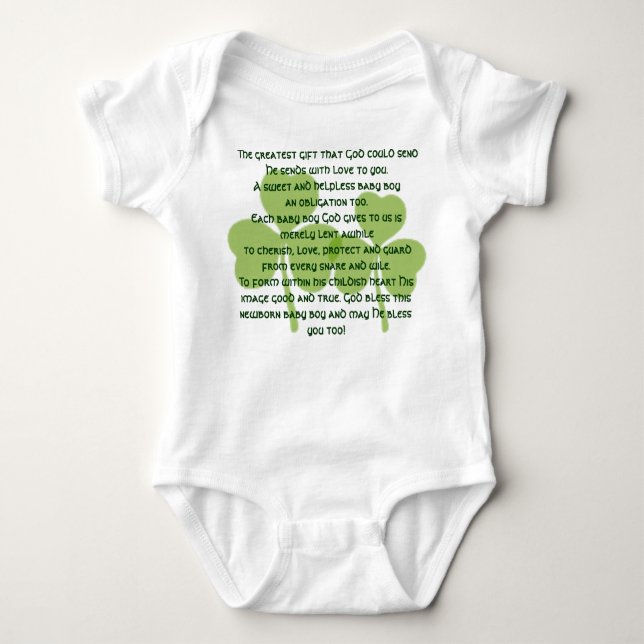 Body T-shirt Irish Blessing - Baby Boy (Devant)