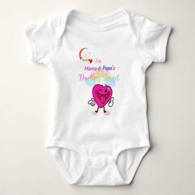 Body T-shirt joli ange chéri (Devant)