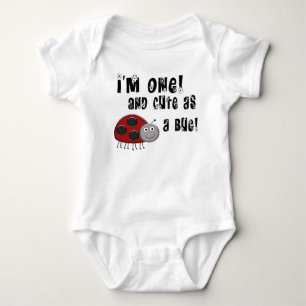 Body T-Shirt Ladybug Anniversaire 1 An Mignonne Comme U