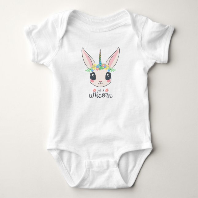 Body T-Shirt Lapin Licorne (Devant)