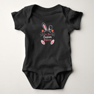 Body T-shirt lapin personnalisé de Pâques