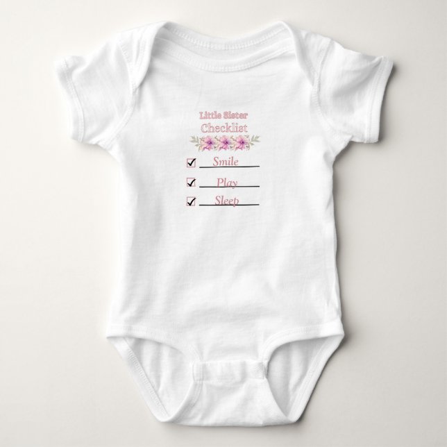 Body T-Shirt Liste Petite Soeur (Devant)