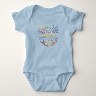 Body T-shirt Meilleure maman toujours couleurs