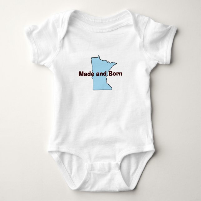 Body T-shirt Minnesota Made and Born Baby (Devant)