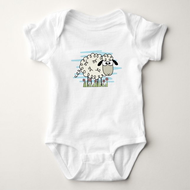 Body T-shirt mouton de dessin (Devant)