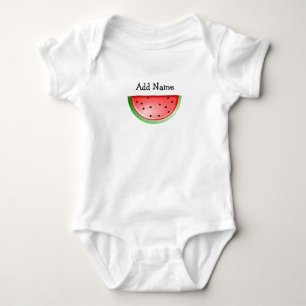 Body T-shirt nommé personnalisé de bébé de pastèqu