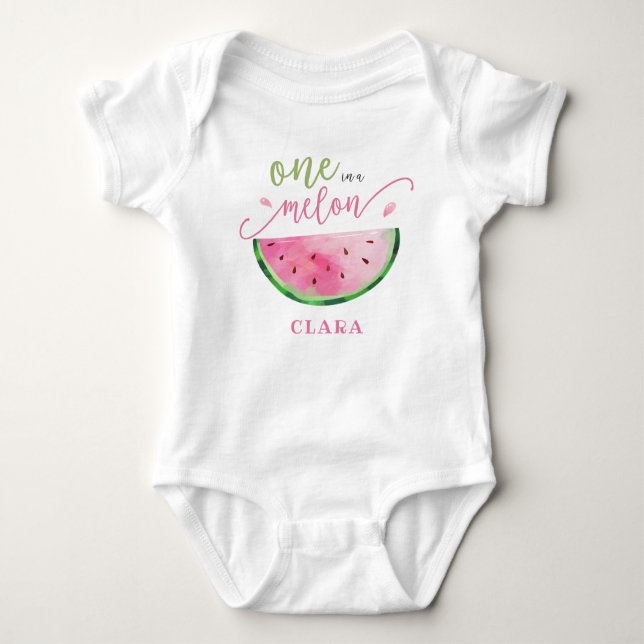 Body T-shirt One in a Melon First Birthday (Devant)