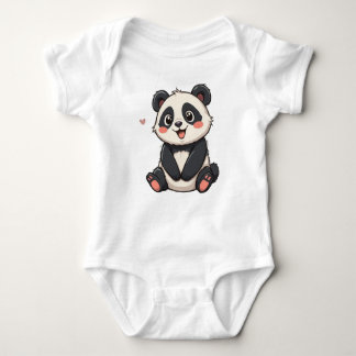Body T-shirt Panda bébé