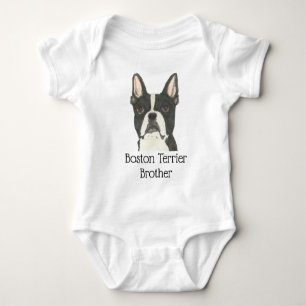 Body T-shirt personnalisable avec un chien Boston Terri