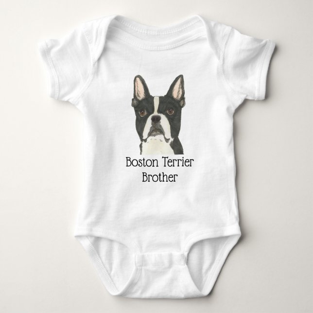 Body T-shirt personnalisé avec un chien Boston Terrier (Devant)