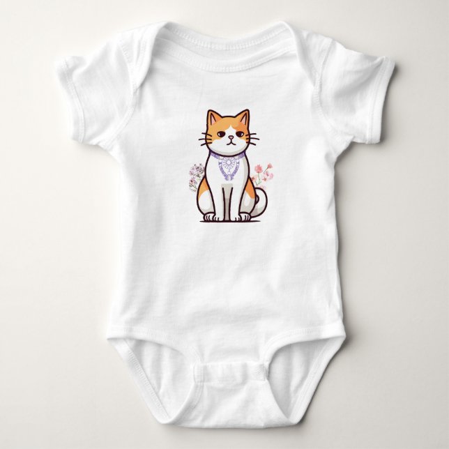 Body T-shirt pour amateur de chat bébé (Devant)