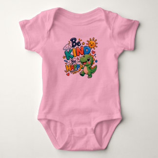 Body T-shirt pour enfants avec un dinosaure mignon Sois