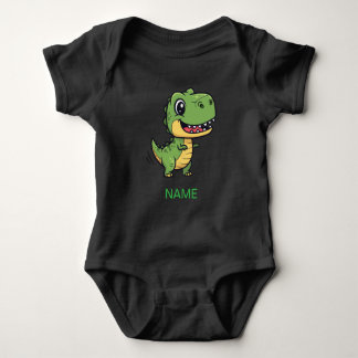 Body T-shirt pour enfants avec un T-Rex de dessin animé