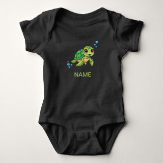 Body T-shirt pour enfants avec une tortue mignonne