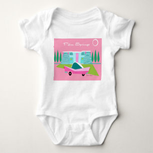 Body T-shirt Retro Pink Palm Springs