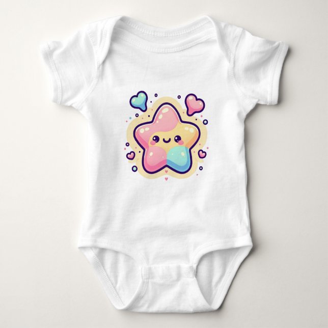 Body T-shirt Star Design pour enfants - brillant brilla (Devant)