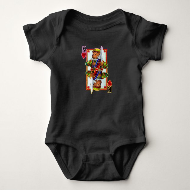 Body T-shirt Teddy Bear King of Hearts (Devant)