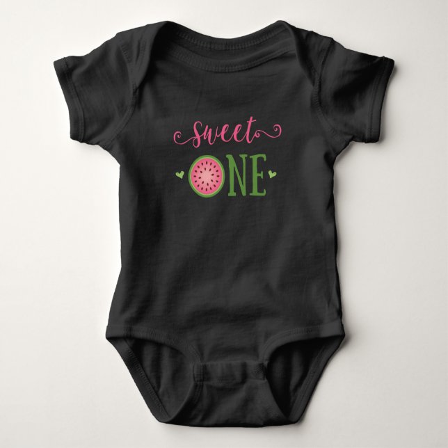 Body T-Shirt tenue de 1er anniversaire Sweet One Pastèq (Devant)