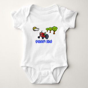 Body T-shirt tracteur pour enfants de ferme