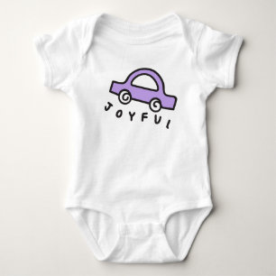Body T-shirt Voiture Violette Dessinée à la Main pour E