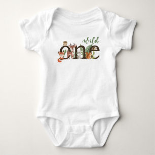 Body T-shirt Wild One 1st Birthday Woodland Animals