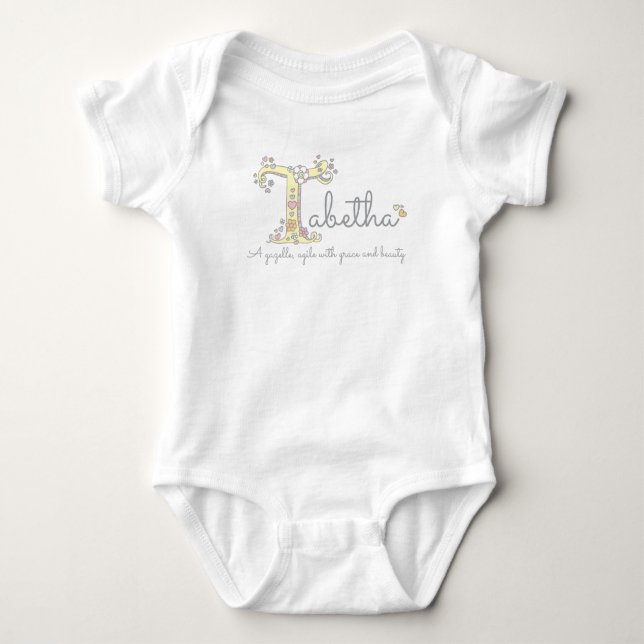 Body Tabetha Girls nom signifiant T monogramme coeurs (Devant)