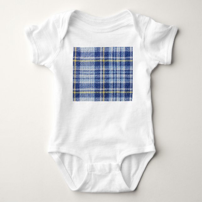 Body Tartan jaune bleu : Plaid tendance (Devant)
