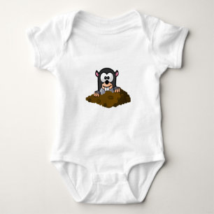 Body Taupe mignonne de bande dessinée sautant hors de