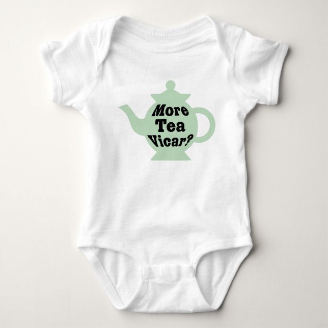 Body Teapot - Plus de thé Vicar ? - Noir sur vert clair (Devant)